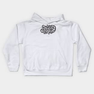 Drifting Through The Snow (Gray) Kids Hoodie